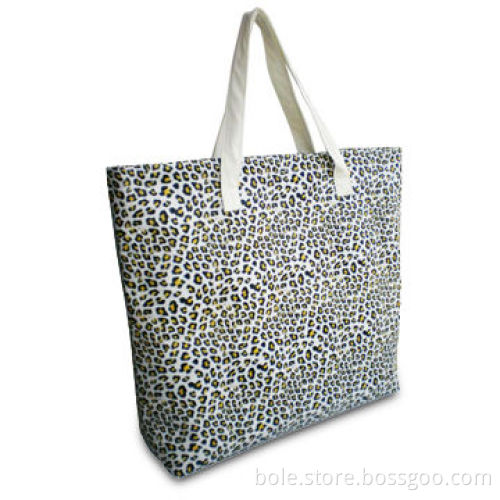 Beach Bag with Leopard Print Design, Large Size, OEM and ODM Orders Welcomed
